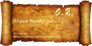 Olexa Renáta névjegykártya