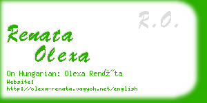 renata olexa business card